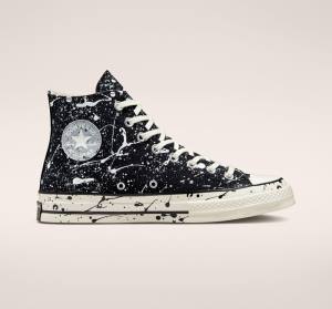 Converse Chuck 70 Archive Paint Splatter High Tops Shoes Black / Grey | CV-258EAO