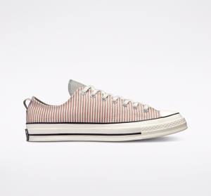 Converse Chuck 70 Crafted Stripe Low Tops Shoes Olive | CV-497DMP