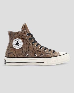 Converse Chuck 70 Reptile Suede High Tops Shoes Brown | CV-165WNL
