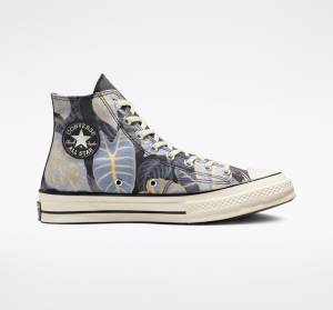 Converse Chuck 70 Tropical Leaf High Tops Shoes Black | CV-639HZD