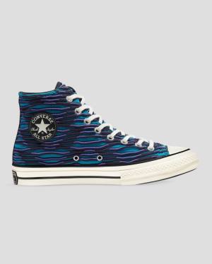 Converse Chuck 70 Wavy Knit High Tops Shoes Blue | CV-124ESD