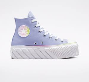 Converse Chuck Taylor All Star 2X Lift Platform Pastel Gradient High Tops Shoes Blue / White | CV-231FOJ