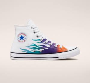 Converse Chuck Taylor All Star Archive Prints High Tops Shoes White / Blue / Turquoise | CV-932UIL