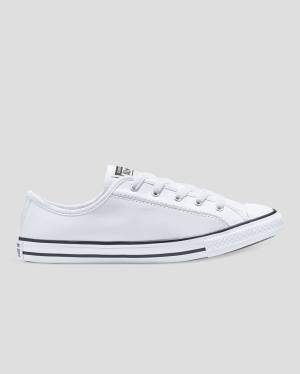 Converse Chuck Taylor All Star Dainty Leather Low Tops Shoes White | CV-310JAV