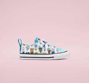 Converse Chuck Taylor All Star Easy-On Frozen Treats Low Tops Shoes White / Blue / Light Green | CV-086AVP