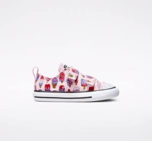 Converse Chuck Taylor All Star Easy-On Frozen Treats Low Tops Shoes Pink / Pink | CV-347NRE