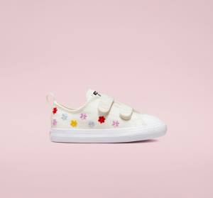 Converse Chuck Taylor All Star Easy-On Floral Embroidery Low Tops Shoes White / White | CV-960ZSK