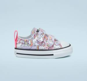Converse Chuck Taylor All Star Easy-On Neon Unicorn Low Tops Shoes Pink / Multicolor / White | CV-364WOB