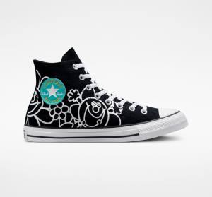 Converse Chuck Taylor All Star Floral High Tops Shoes Black / White / Light | CV-278GTF