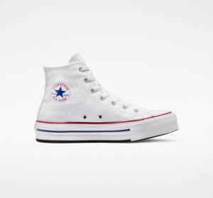 Converse Chuck Taylor All Star Lift Platform High Tops Shoes White / Dark Red / Navy | CV-780HKB
