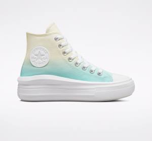 Converse Chuck Taylor All Star Move Platform Ombre High Tops Shoes White | CV-024BYK
