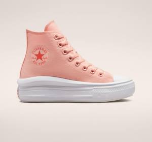 Converse Chuck Taylor All Star Move Platform Canvas High Tops Shoes Pink / White / Pink | CV-419UNE
