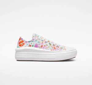 Converse Chuck Taylor All Star Move Platform Paper Floral Low Tops Shoes White / Light | CV-821TKI