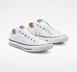Converse Chuck Taylor All Star Slip Low Tops Shoes White / Black / White | CV-547IDB