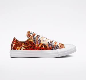 Converse Chuck Taylor All Star Tropical Florals Low Tops Shoes Orange / Black / White | CV-527KPD