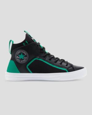Converse Chuck Taylor All Star Ultra High Tops Shoes Black Green | CV-295GOQ