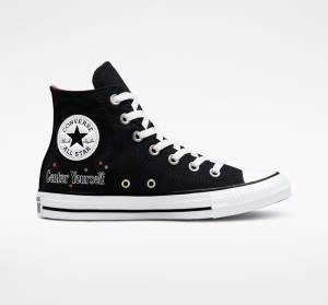 Converse Chuck Taylor All Star You Are On The Right Path High Tops Shoes Black / White | CV-719UHF