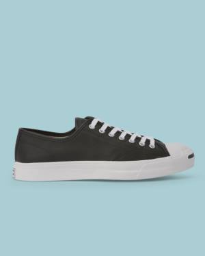 Converse Jack Purcell Foundational Leather Low Tops Shoes Black | CV-813ASC