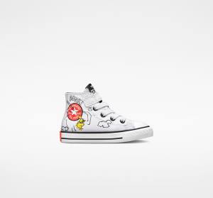 Converse Peanuts Chuck Taylor All Star Easy-On High Tops Shoes White / Black / Red | CV-235ZSM