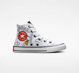 Converse Peanuts Chuck Taylor All Star High Tops Shoes White / Black / Red | CV-591HMT