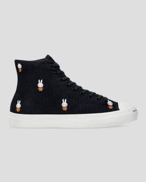 Converse Pop Trading Miffy Jack Purcell Pro Corduroy High Tops Shoes Black | CV-856BQK