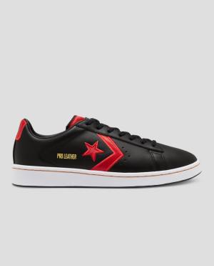 Converse Pro Leather Bleeding Colours Low Tops Shoes Black | CV-346OAZ