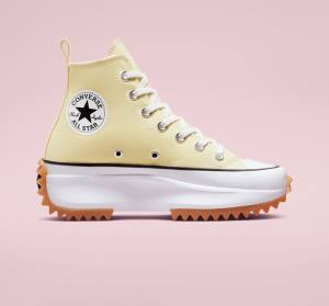 Converse Run Star Hike Platform Seasonal Color High Tops Shoes Lemon / Black / White | CV-680MWN