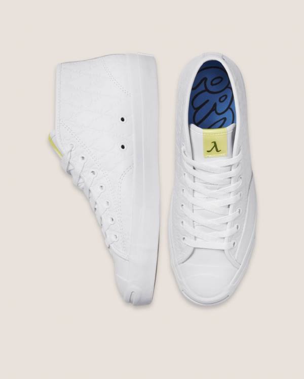 Converse Alexis Sablone Pride Jack Purcell Pro High Tops Shoes White | CV-746IYL