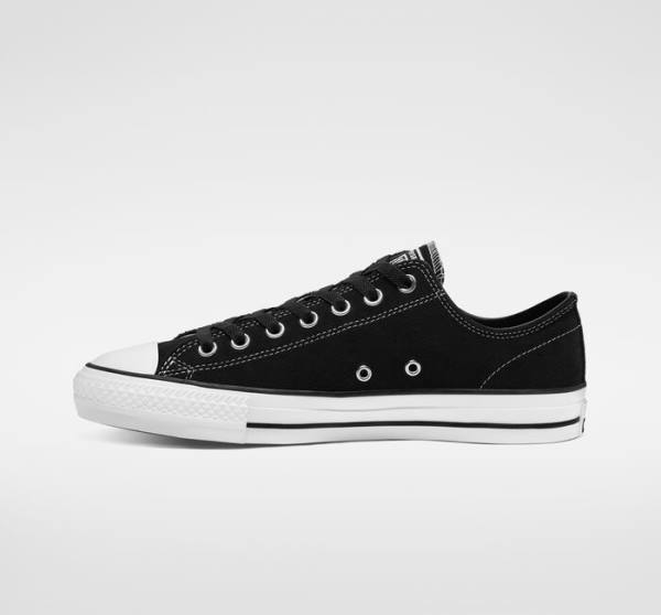 Converse CONS Chuck Taylor All Star Pro Suede Skate Shoes Black / White | CV-364XDV