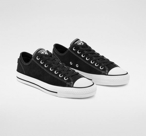 Converse CONS Chuck Taylor All Star Pro Suede Skate Shoes Black / White | CV-364XDV