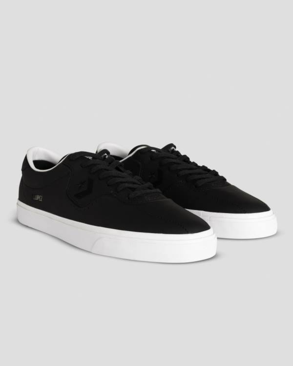 Converse CONS Louie Lopez Pro Leather Low Tops Shoes Black | CV-189UTA