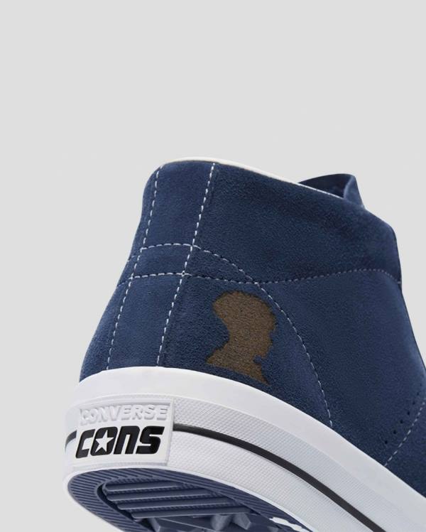 Converse CONS One Star Pro Ben Raemers Foundation High Tops Shoes Blue | CV-402YAQ