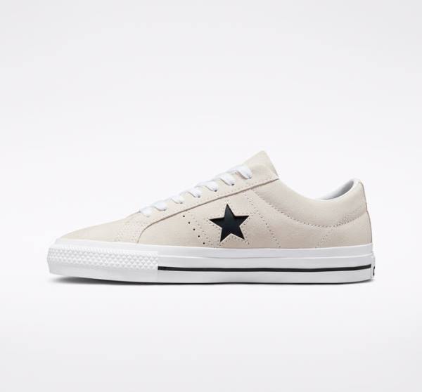 Converse CONS One Star Pro Suede Skate Shoes White / Black | CV-256GIV