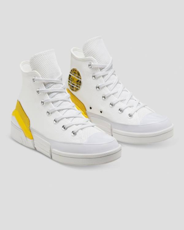 Converse CPX 70 Plaid Patch High Tops Shoes White | CV-530EMO