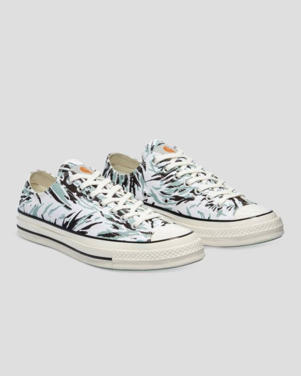 Converse Carhartt Chuck 70 Low Tops Shoes White Green | CV-630GDJ