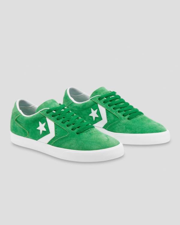 Converse Checkpoint Pro Pigskin Suede Low Tops Shoes Green | CV-389JAF