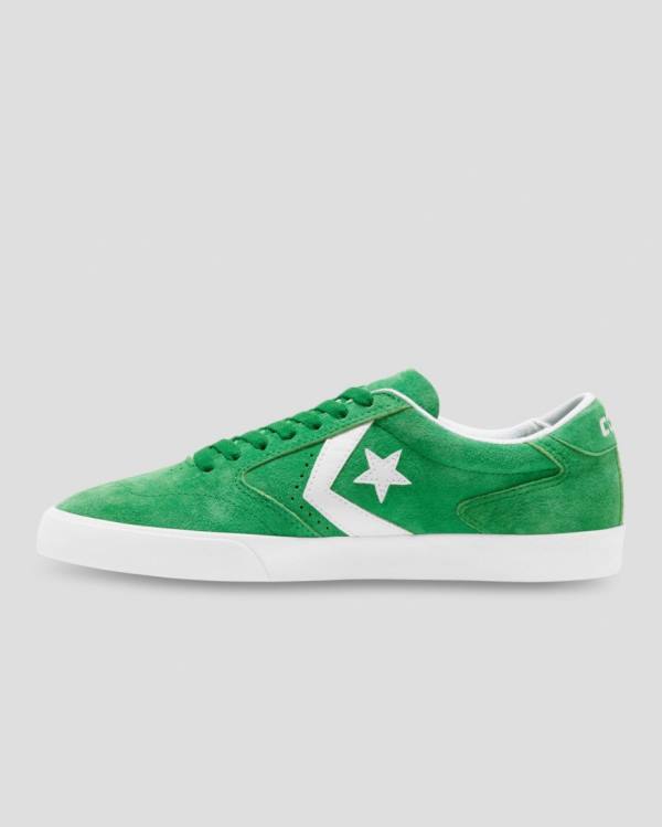 Converse Checkpoint Pro Pigskin Suede Low Tops Shoes Green | CV-389JAF