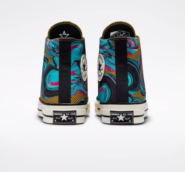 Converse Chuck 70 '90s Marbled High Tops Shoes Turquoise | CV-761LRM