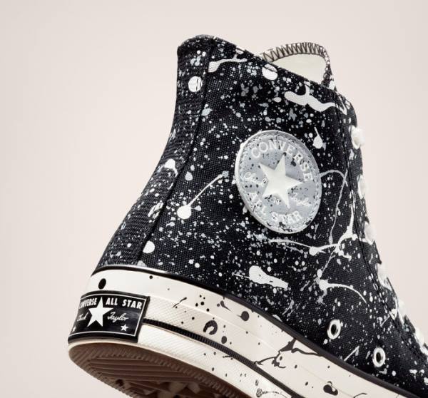 Converse Chuck 70 Archive Paint Splatter High Tops Shoes Black / Grey | CV-258EAO