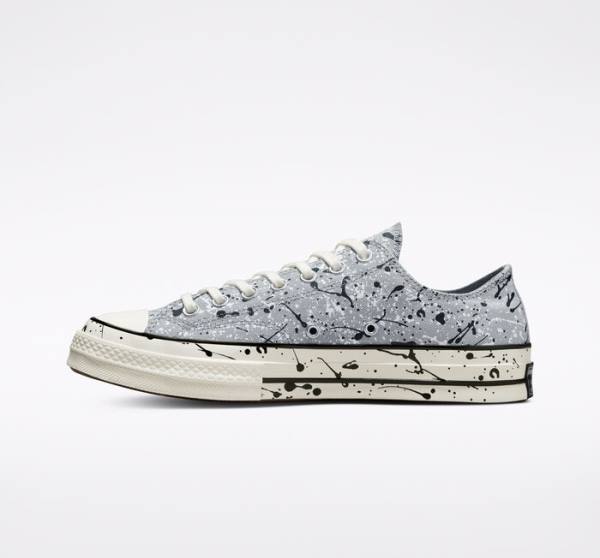 Converse Chuck 70 Archive Paint Splatter Low Tops Shoes Grey / Black / White | CV-270ZJQ