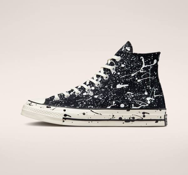 Converse Chuck 70 Archive Paint Splatter High Tops Shoes Black / Grey | CV-459JOS