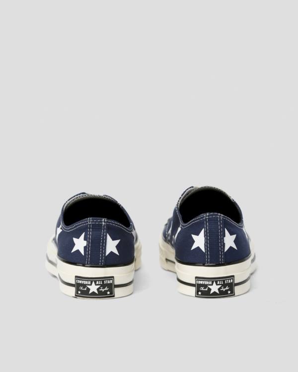 Converse Chuck 70 Archive Print Low Tops Shoes Blue | CV-073ACT