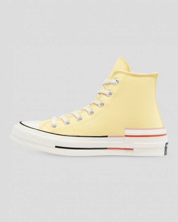 Converse Chuck 70 Colour Block High Tops Shoes Yellow | CV-203QMZ