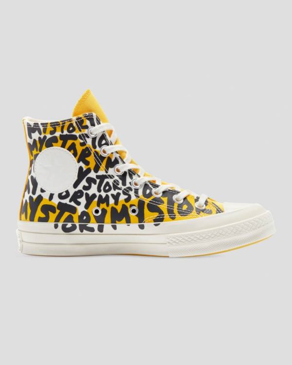 Converse Chuck 70 My Story High Tops Shoes Black Yellow | CV-530YMU