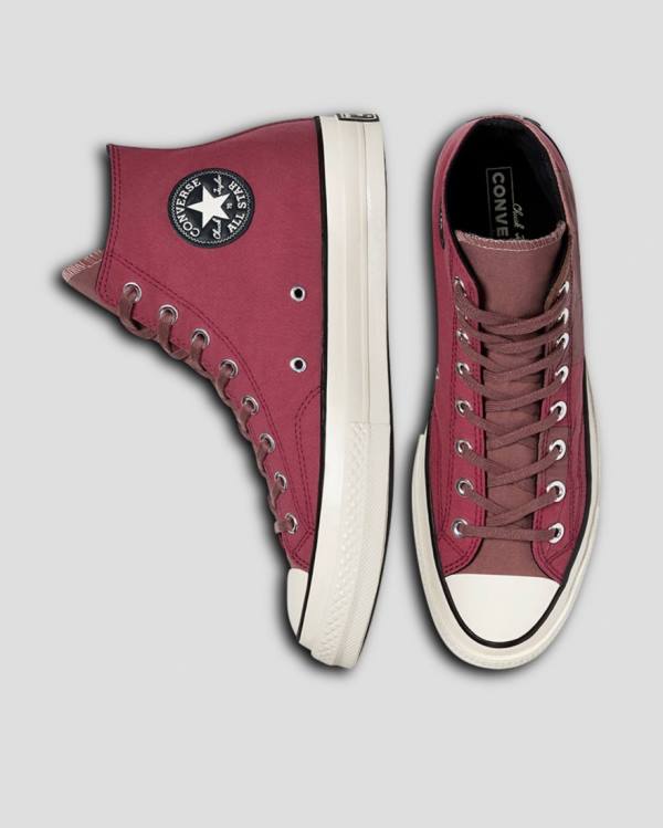 Converse Chuck 70 Natural Dye High Tops Shoes Burgundy | CV-768QSN