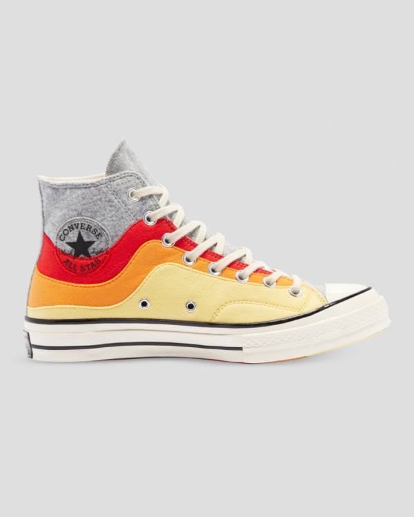 Converse Chuck 70 Nor\'Easter Felted Layered High Tops Shoes Grey Red Yellow | CV-615TUY