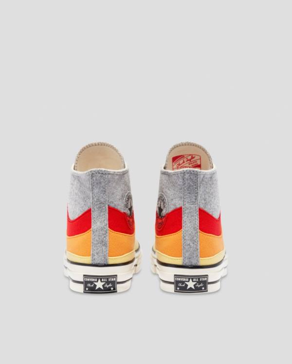 Converse Chuck 70 Nor'Easter Felted Layered High Tops Shoes Grey Red Yellow | CV-941OGZ