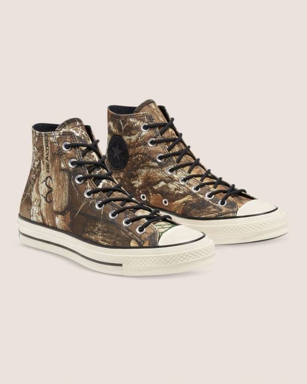 Converse Chuck 70 Realtree Edge Camo Print Utility High Tops Shoes Brown | CV-387DXO