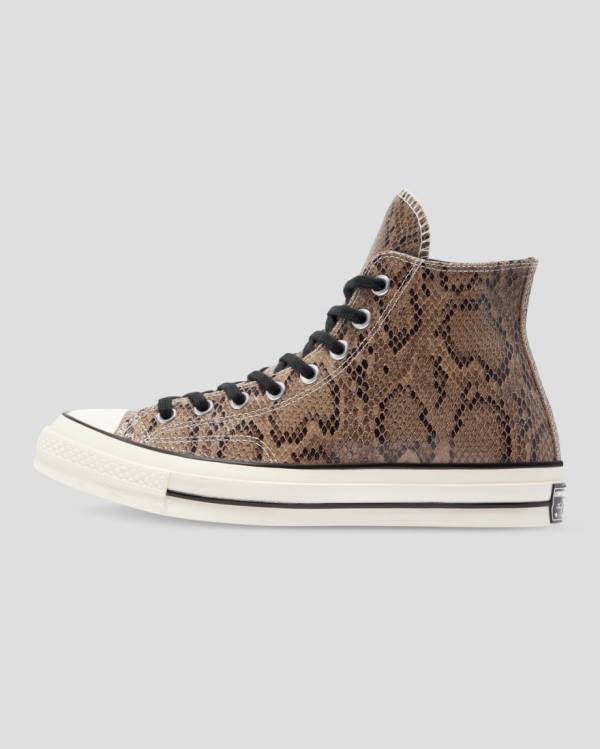 Converse Chuck 70 Reptile Suede High Tops Shoes Brown | CV-156DOU