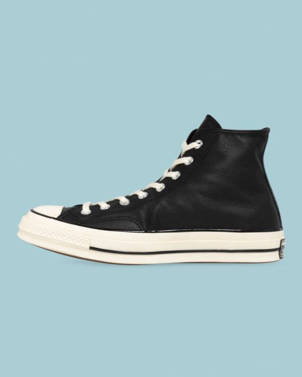 Converse Chuck 70 Seasonal Leather High Tops Shoes Black | CV-243MJP